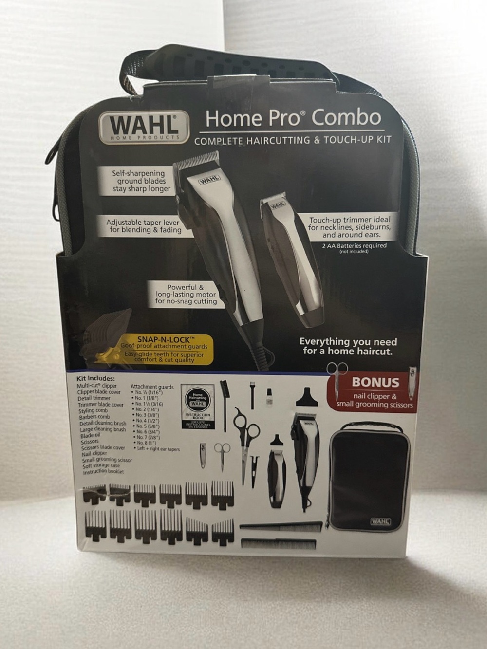 Wahl Home Pro Combo Complete Haircutting & Touch-Up Kit - Black & Silver - Picture 2 of 2